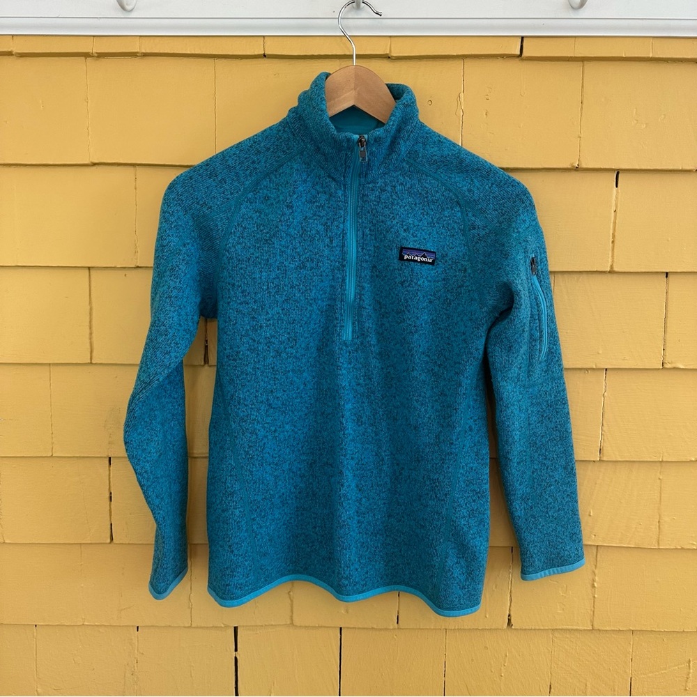 Patagonia Better Sweater Half Zip Jacket Sweatshirt Blue Womens Size XS